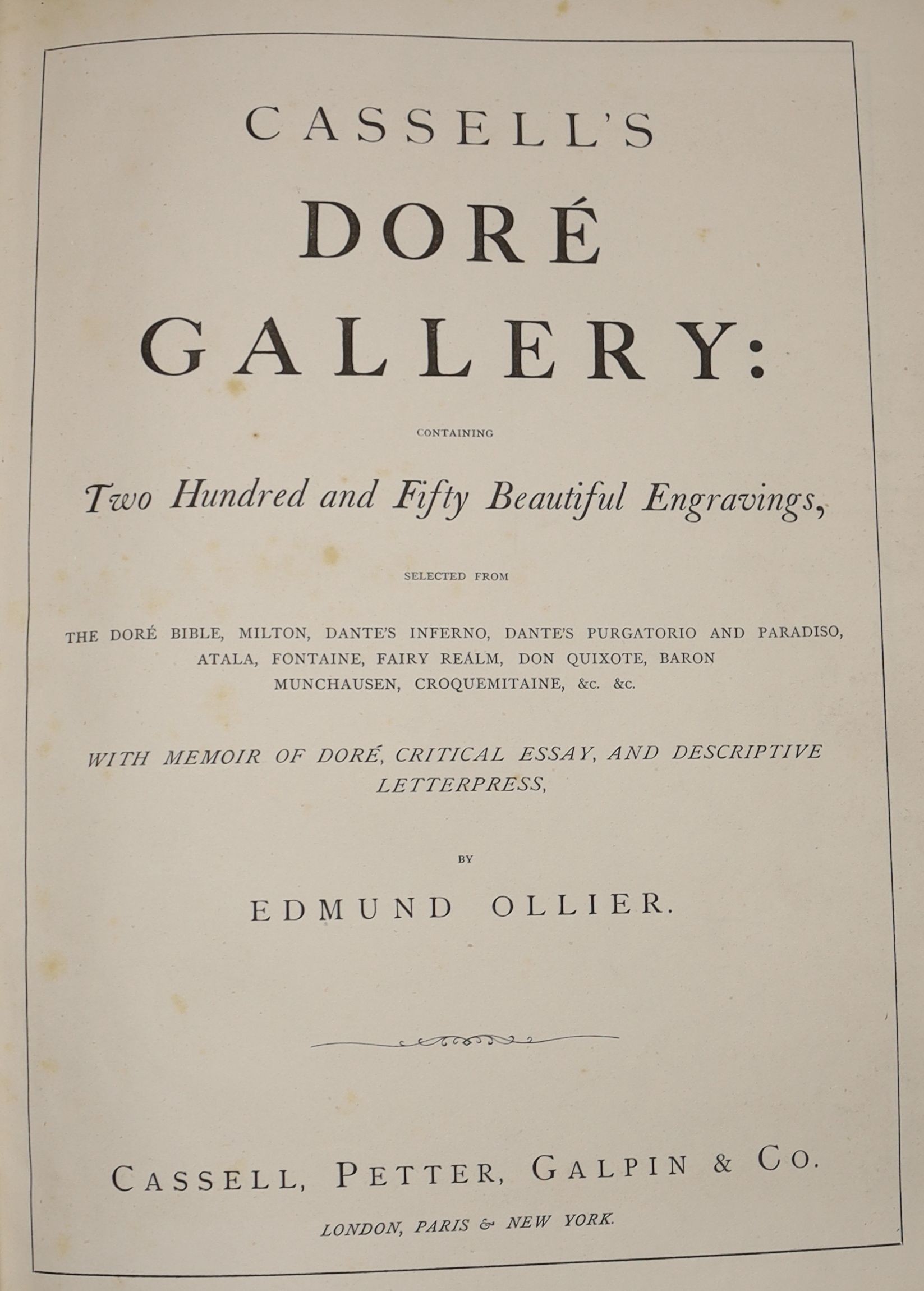 Cassell’s Doré Gallery by Edmund Ollier - one volume